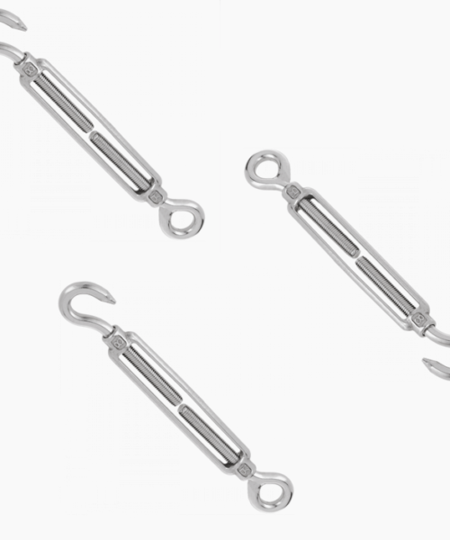 Tendeur à 1 crochet et 1 anneau inox