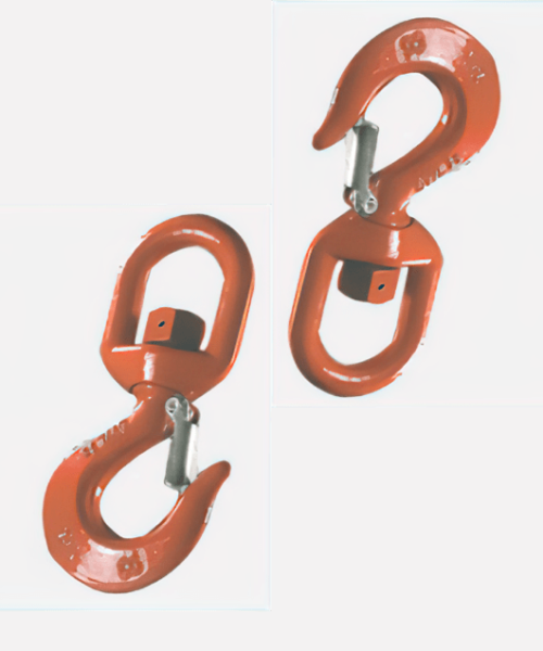 Crochet à émerillon en acier carbone avec linguet