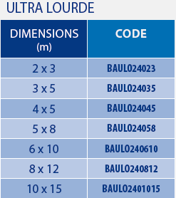 Bâches de protection 4 tableaux des références